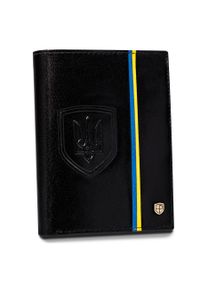 Portfel skórzany Peterson [DH] PTN 317-P-UP UA-BLAC czarny. Kolor: czarny. Materiał: skóra