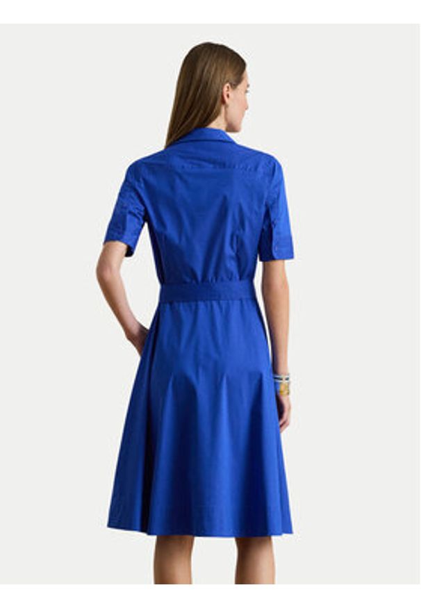 Lauren Ralph Lauren - LAUREN RALPH LAUREN Sukienka koszulowa 200748950020 Niebieski Regular Fit. Kolor: niebieski. Materiał: bawełna. Typ sukienki: koszulowe