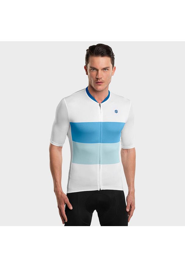 Ultralekka koszulka Kolarstwo SIROKO M3 Oberalp Biały Mężczyzna. Kolor: niebieski, biały, wielokolorowy. Materiał: tkanina, poliester. Sport: kolarstwo