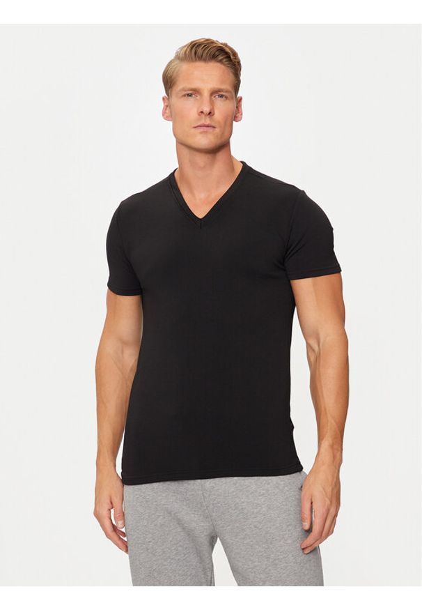 YSABEL MORA - Ysabel Mora T-Shirt 70100 Czarny Slim Fit. Kolor: czarny. Materiał: syntetyk