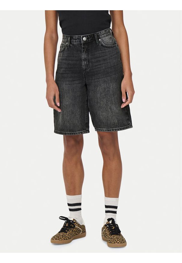 only - ONLY Szorty jeansowe Sonny 15256709 Szary Regular Fit. Kolor: szary. Materiał: bawełna