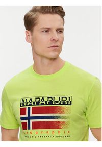 Napapijri T-Shirt S-Kreis NP0A4HQR Żółty Regular Fit. Kolor: żółty. Materiał: bawełna #4