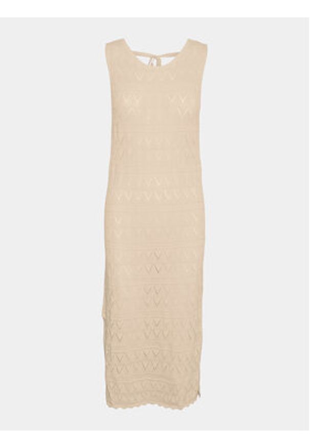 Vero Moda Sukienka letnia Bali 10302925 Écru Regular Fit. Materiał: bawełna. Sezon: lato