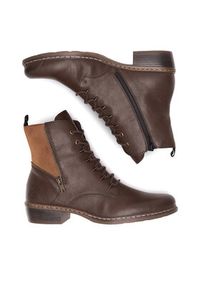 Rieker Trzewiki Y0800-24 Brązowy. Kolor: brązowy. Materiał: materiał #4
