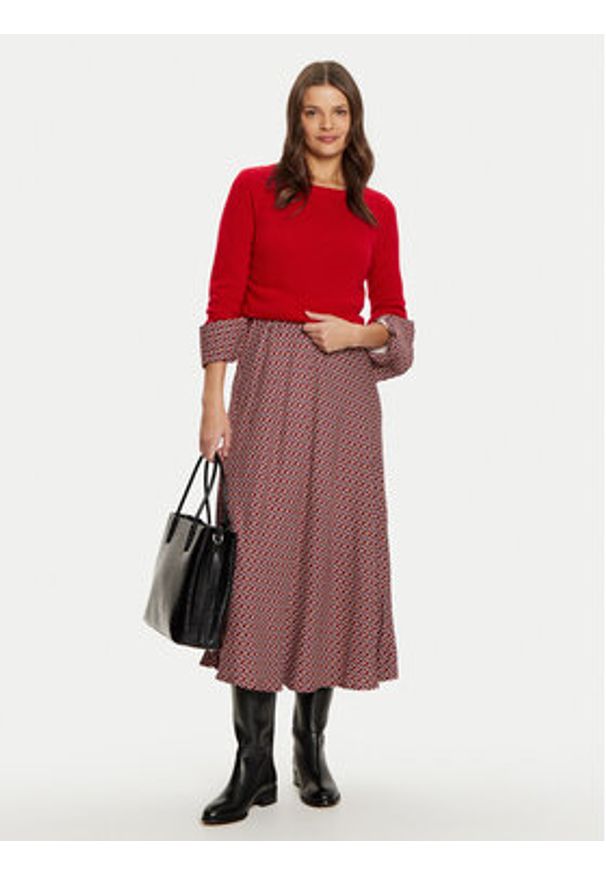 Tatuum Sweter Lemon T2422.095B Czerwony Regular Fit. Kolor: czerwony. Materiał: kaszmir