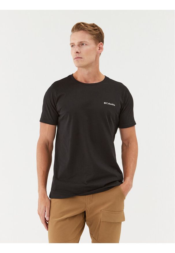 columbia - Columbia T-Shirt CSC™ Seasonal Logo Tee Czarny Regular Fit. Kolor: czarny. Materiał: bawełna, syntetyk
