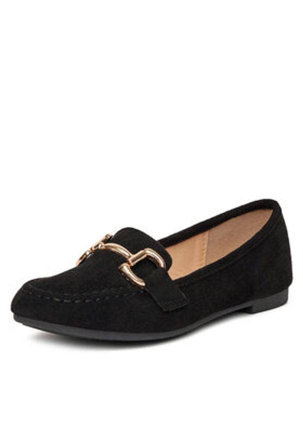 DeeZee Mokasyny LE601-42 Czarny. Kolor: czarny. Materiał: materiał