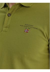 Napapijri Polo Elbas NP0A4GDL Zielony Regular Fit. Typ kołnierza: polo. Kolor: zielony. Materiał: bawełna #3
