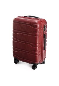Wittchen - Średnia walizka z polikarbonu tłoczona czerwona. Kolor: czerwony. Materiał: guma #7