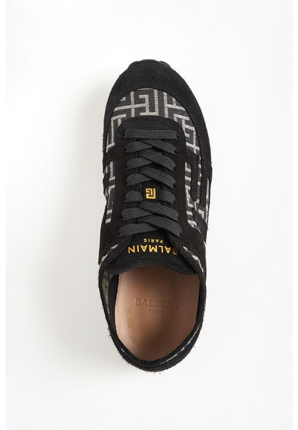 Balmain - Sneakersy męskie skórzane BALMAIN. Materiał: skóra