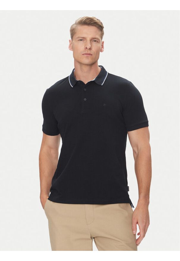 Pierre Cardin Polo C5 21374.2112 Granatowy Regular Fit. Typ kołnierza: polo. Kolor: niebieski. Materiał: bawełna