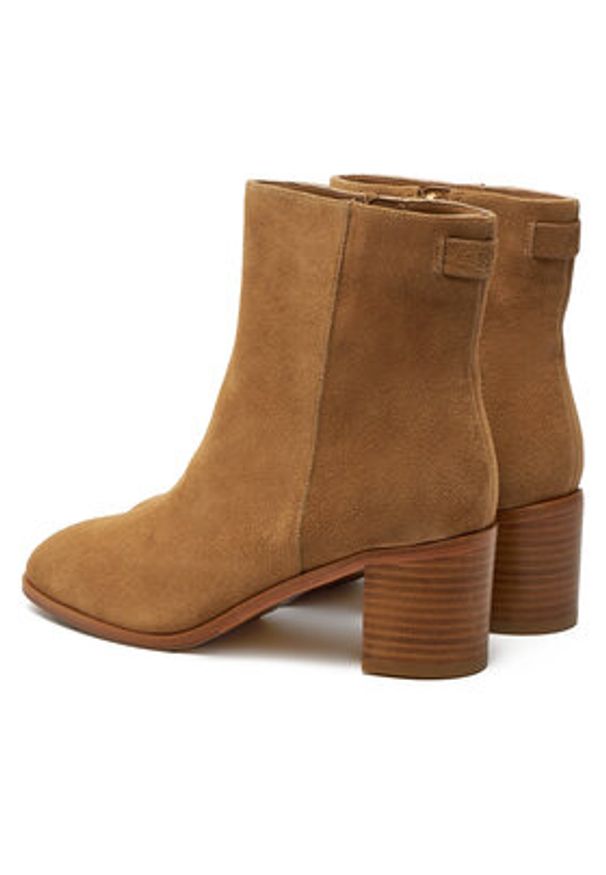Lauren Ralph Lauren Botki 802942518001 Brązowy. Kolor: brązowy. Materiał: zamsz, skóra