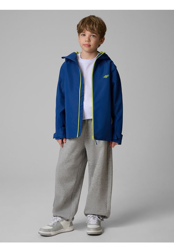 4f - 4F Kurtka membrana 5000 chłopięca - granatowa 134 (8-9 lat). Okazja: na co dzień. Kolor: niebieski. Sezon: lato. Styl: casual