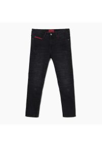 Cropp - Czarne jeansy slim fit - Czarny. Kolor: czarny