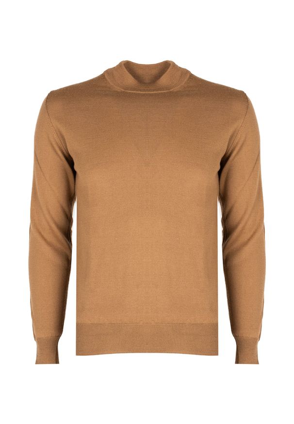 Takeshy Kurosawa Sweter | 83476 | Maglia Lupetto Calato Lana | Mężczyzna | Brązowy. Okazja: na co dzień. Kolor: brązowy. Materiał: wełna, akryl. Styl: casual