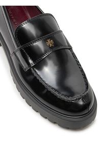 Tory Burch Loafersy 163948 Czarny. Kolor: czarny. Materiał: lakier, skóra