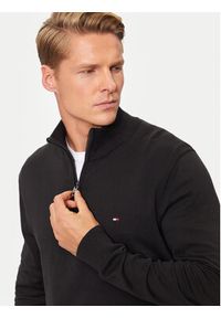 TOMMY HILFIGER - Tommy Hilfiger Sweter Essential MW0MW37331 Czarny Regular Fit. Kolor: czarny. Materiał: bawełna #5