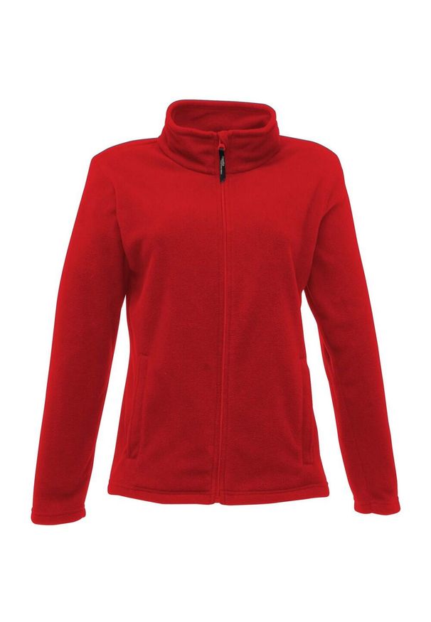 Regatta - Polar Z Suwakiem Damski Micro. Kolor: czerwony. Materiał: polar. Sezon: zima. Sport: turystyka piesza