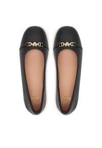 Love Moschino - LOVE MOSCHINO Baleriny JA11081G1NIE000038 Czarny. Kolor: czarny. Materiał: skóra #3