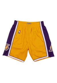 Mitchell & Ness - spodenki nba Los Angeles Lakers. Kolor: żółty, fioletowy, wielokolorowy. Sport: koszykówka #1