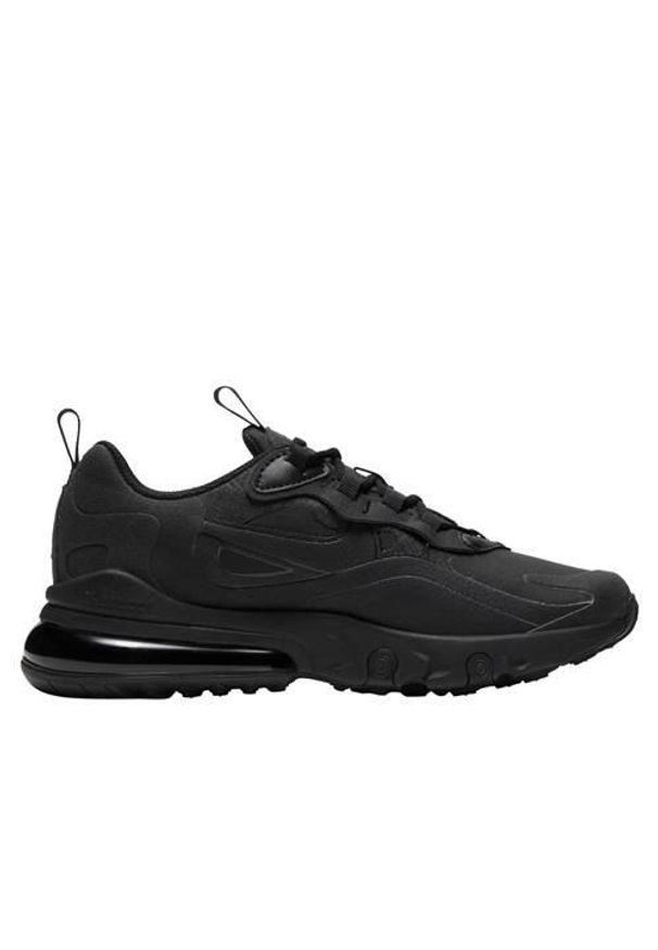 Buty do chodzenia dla dzieci Nike Air Max 270 React. Zapięcie: sznurówki. Kolor: czarny. Materiał: materiał, syntetyk, tkanina. Szerokość cholewki: normalna. Model: Nike Air Max. Sport: turystyka piesza