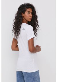 The North Face T-shirt bawełniany kolor biały. Okazja: na co dzień. Kolor: biały. Materiał: bawełna. Wzór: gładki. Styl: casual #5