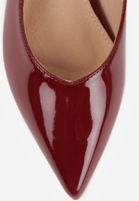 Renee - Bordowe Sandały Slingback Vices z Wkładką ze Skóry Naturalnej Lisanilis. Okazja: na spotkanie biznesowe, na spacer. Zapięcie: pasek. Kolor: czerwony. Materiał: skóra. Obcas: na obcasie. Styl: biznesowy #7