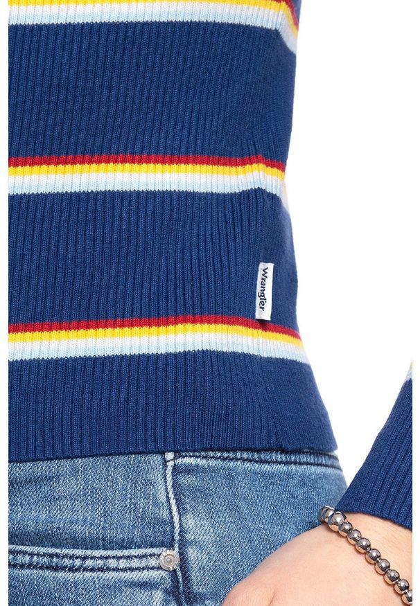 Wrangler - DAMSKI SWETER WRANGLER TURTLE NECK BLUE DEPTHS W8N0PWXJY 112132401