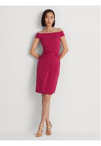 Lauren Ralph Lauren Sukienka koktajlowa 253863510016 Różowy Regular Fit. Kolor: różowy. Materiał: syntetyk. Styl: wizytowy #3