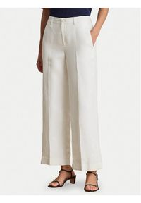 Lauren Ralph Lauren - LAUREN RALPH LAUREN Spodnie materiałowe 200P08107001 Biały Wide Leg. Kolor: biały. Materiał: wiskoza #1