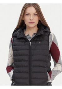 TOMMY HILFIGER - Tommy Hilfiger Bezrękawnik Global Stripe WW0WW42051 Czarny Regular Fit. Kolor: czarny. Materiał: syntetyk. Długość rękawa: bez rękawów #4