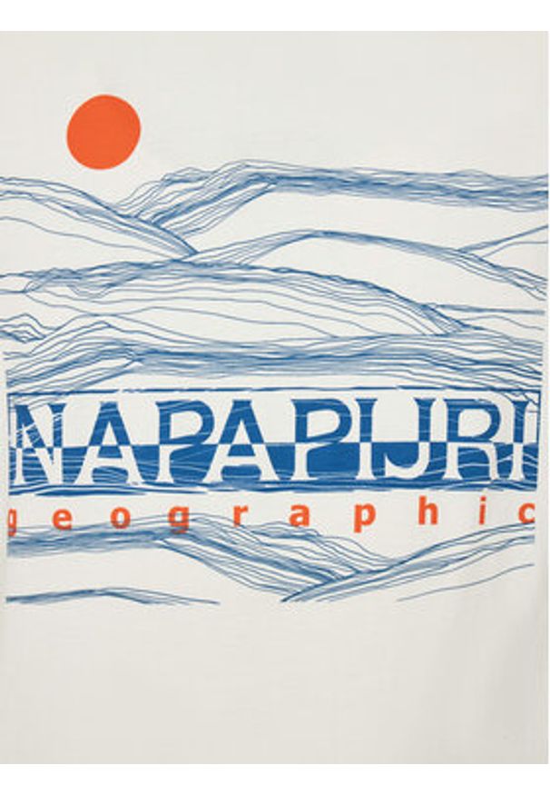 Napapijri T-Shirt S-Buti NP0A4INM Biały Regular Fit. Kolor: biały. Materiał: bawełna