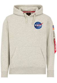 Alpha Industries Bluza Space Shuttle 178317 Szary Regular Fit. Kolor: szary. Materiał: bawełna