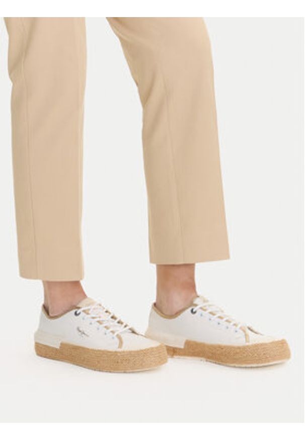 Pepe Jeans Espadryle Samoi Mix PLS31595 Biały. Kolor: biały. Materiał: materiał