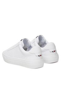 TOMMY HILFIGER - Tommy Hilfiger Sneakersy Premium Dress Cupsole FM0FM05572 Biały. Kolor: biały. Materiał: skóra #5