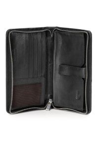 Wittchen - Damski portfel skórzany z kieszenią na telefon. Kolor: czarny. Materiał: skóra #6