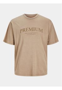 Jack & Jones - Jack&Jones T-Shirt Jprbluwinston 12255611 Brązowy Regular Fit. Kolor: brązowy. Materiał: bawełna