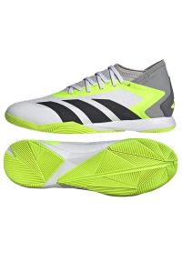 Adidas - Buty piłkarskie adidas Predator Accuracy.3 In M GY9990 białe białe. Zapięcie: sznurówki. Kolor: biały. Materiał: syntetyk, guma. Sport: piłka nożna