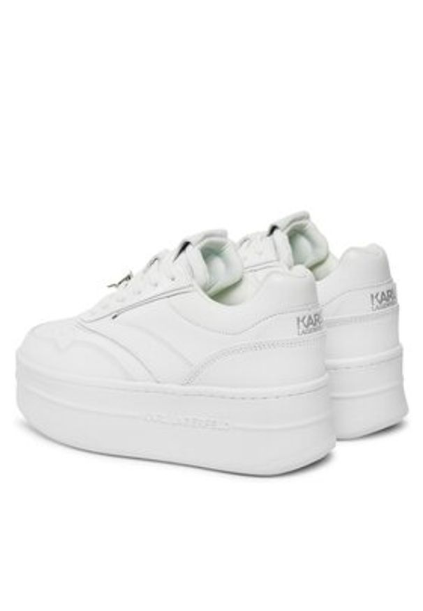 Karl Lagerfeld - KARL LAGERFELD Sneakersy KL65020 Biały. Kolor: biały. Materiał: skóra