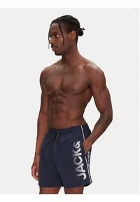 Jack & Jones - Jack&Jones Szorty kąpielowe Maui 12275129 Granatowy Regular Fit. Kolor: niebieski. Materiał: syntetyk #7