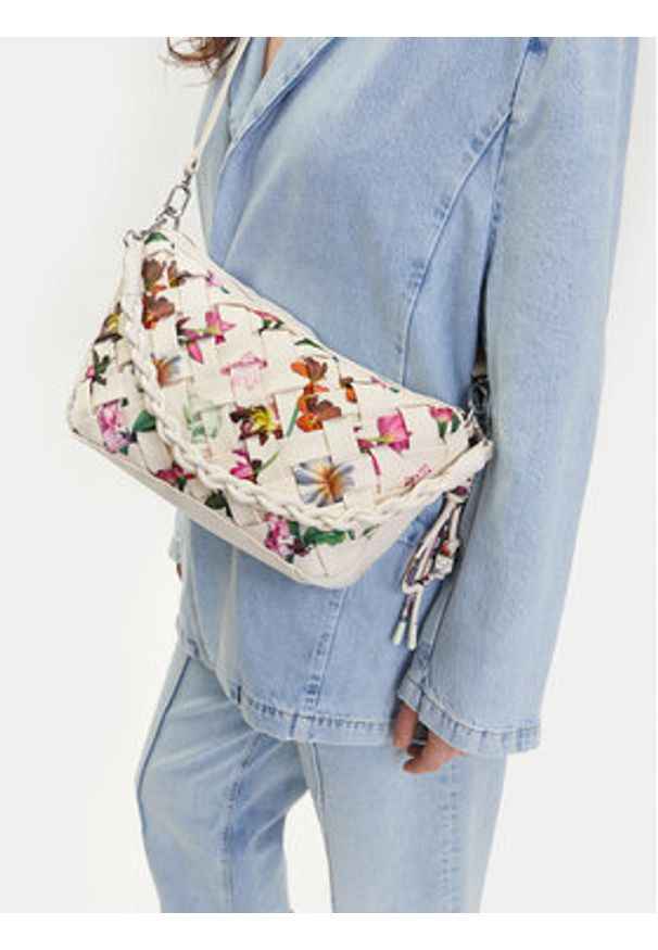 Desigual Torebka 25SAXPBQ Écru. Materiał: skórzane