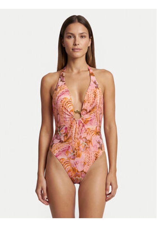 Guess Strój kąpielowy E6GJ39 MC04R Różowy. Kolor: różowy. Materiał: syntetyk