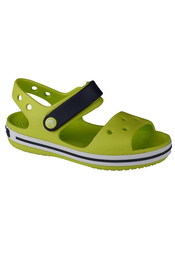 Sandały Crocs Crocband Sandal Kids 12856-3TX zielone. Kolor: zielony. Materiał: materiał, syntetyk. Sezon: lato