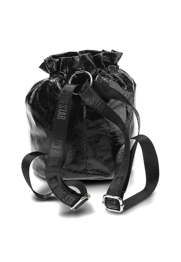 Big Star Accessories - Czarny Plecak Big Star Modny Worek Na Plecy Damski. Kolor: czarny. Styl: casual