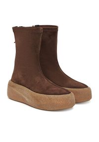 Vic Matié Botki 1F2308D HF04D020350 Brązowy. Kolor: brązowy. Materiał: skóra, zamsz #5