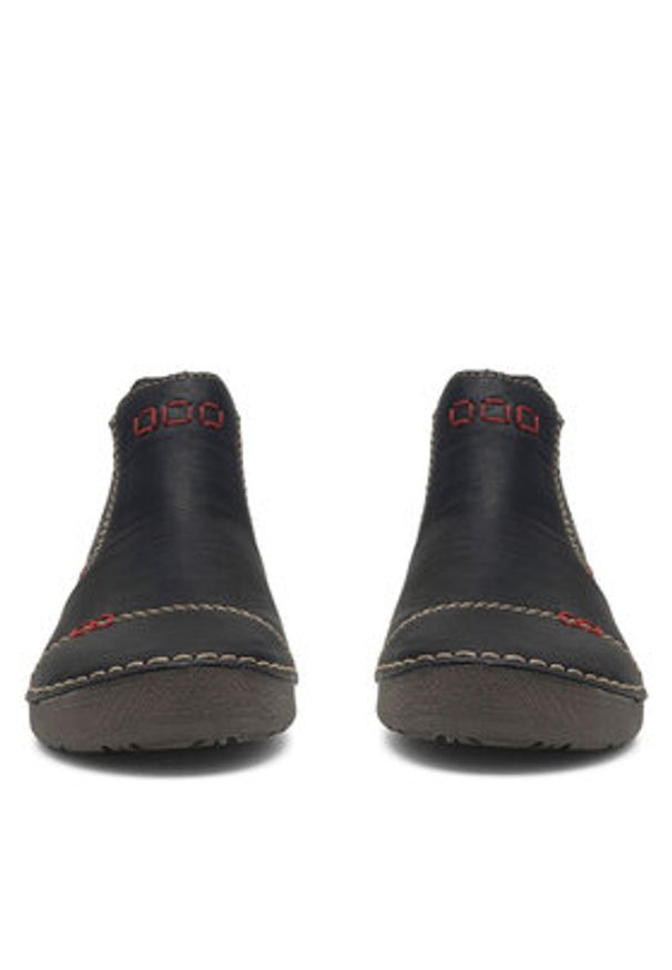 Rieker Sztyblety 52590-01 Czarny. Kolor: czarny. Materiał: skóra