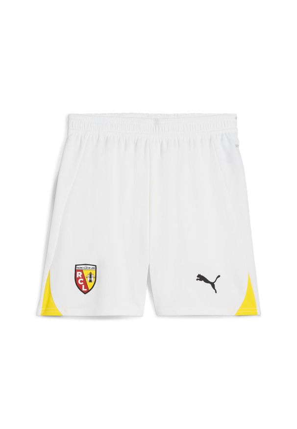 Puma - Spodenki meczowe dla dzieci RC Lens 2024/25. Kolor: biały, czarny, wielokolorowy