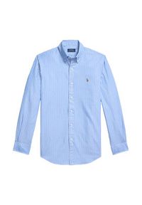 Polo Ralph Lauren Koszula 710886462004 Niebieski Custom Fit. Typ kołnierza: polo. Kolor: niebieski. Materiał: bawełna #5