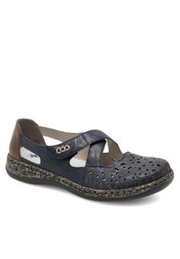 Rieker Półbuty 463H4-14 Granatowy. Kolor: niebieski. Materiał: skóra #6