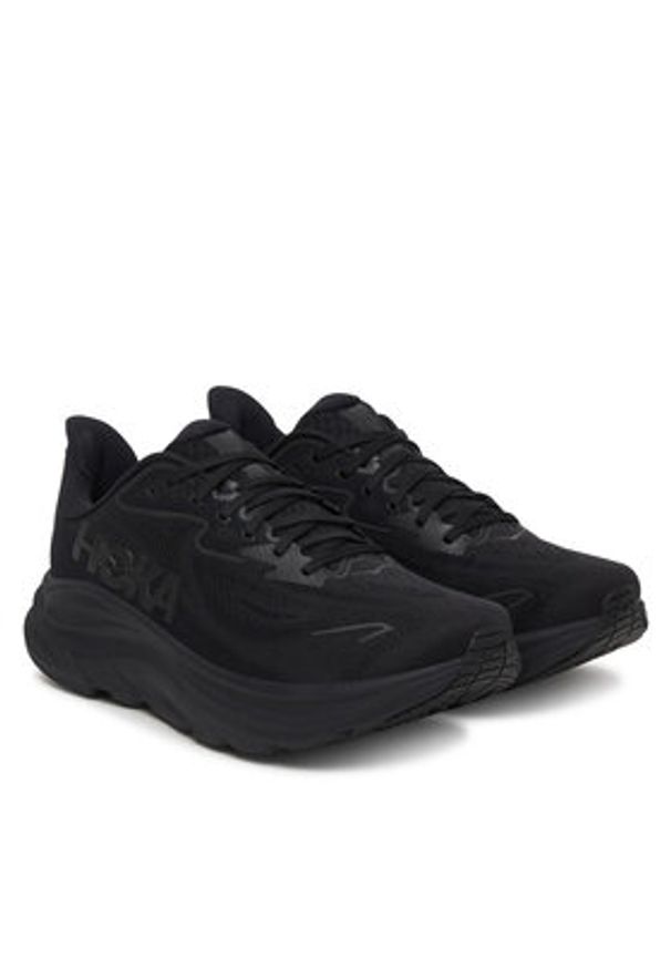 HOKA - Hoka Buty do biegania Clifton 10 Wide Czarny. Kolor: czarny. Materiał: materiał